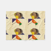 Geometrische vogel fleece deken (Voorkant (Horizontaal))