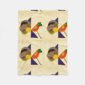 Geometrische vogel fleece deken (Voorkant)