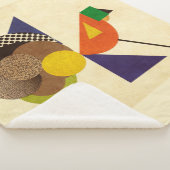 Geometrische vogel sherpa deken (3/4)