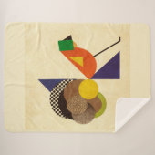 Geometrische vogel sherpa deken (Voorkant (horizontaal))