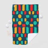Geometrische vogels golfhanddoek (Insitu)