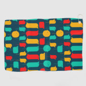 Geometrische vogels golfhanddoek (Horizontaal)