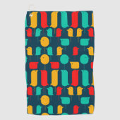 Geometrische vogels golfhanddoek (Voorkant)