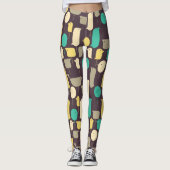 Geometrische vogels leggings (Voorkant)