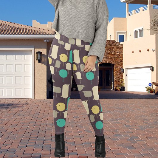 Geometrische vogels leggings