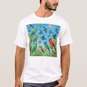 Geometrische vogels - Vrijheid in Flight Art T-shirt