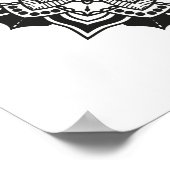 Geometrische volwassenenkleuring Mandala Poster (Hoek)