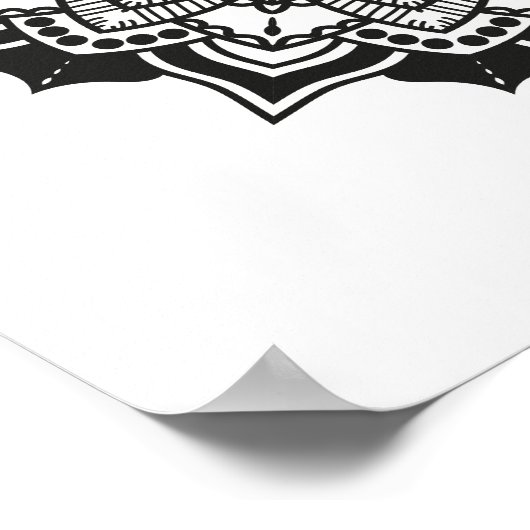 Geometrische volwassenenkleuring Mandala Poster (Hoek)