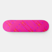 Geometrische vooraf gebouwde complete roze skatebo persoonlijk skateboard (Horizontaal)