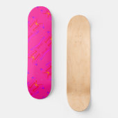 Geometrische vooraf gebouwde complete roze skatebo persoonlijk skateboard (Voorkant)