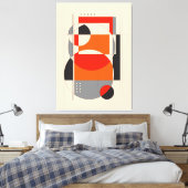 Geometrische vorm 3 | Geometrische kunst Canvas Afdruk (Insitu (Slaapkamer))