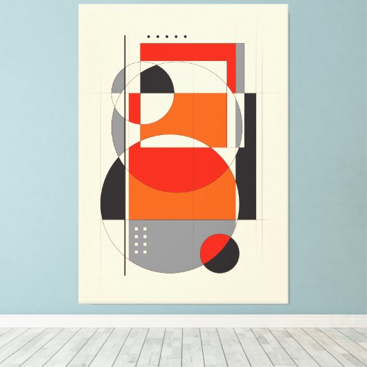 Geometrische vorm 3 | Geometrische kunst Canvas Afdruk (Insitu (Houten vloer))