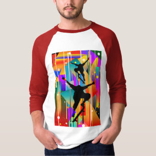 Geometrische Vorm Abstract Skateboarden T-shirt