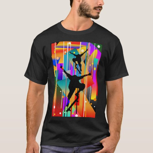 Geometrische vorm Abstract skateboarden T-shirt (Voorkant)