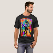 Geometrische vorm Abstract skateboarden T-shirt (Voorkant volledig)