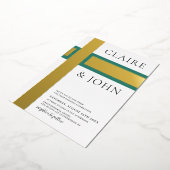 Geometrische vorm bruiloft folie uitnodiging (Gedraaid)