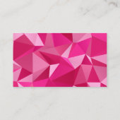 Geometrische vorm Moderne Roze Couturier Visitekaartje (Achterkant)