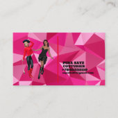Geometrische vorm Moderne Roze Couturier Visitekaartje (Voorkant)