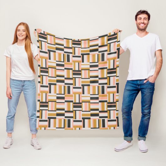 Geometrische vorm Patroon Fleece Deken (In situ)