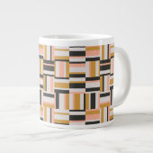 Geometrische vorm Patroon Grote Koffiekop (Voorkant rechts)