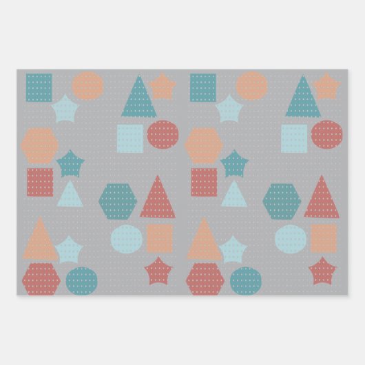 Geometrische vorm Patroon Inpakpapier Vel (Voorkant)