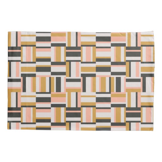 Geometrische vorm Patroon Kussensloop (Achterkant-Links)