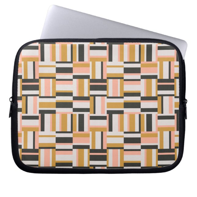 Geometrische vorm Patroon Laptop Sleeve (Voorkant)