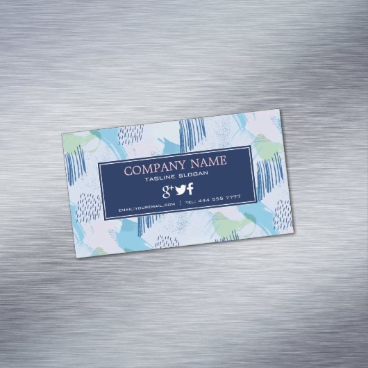 Geometrische vorm Patroon Magnetisch Visitekaartje (Voorbeeld)