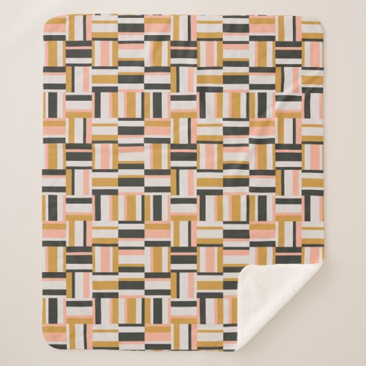 Geometrische vorm Patroon Sherpa Deken (Voorkant)