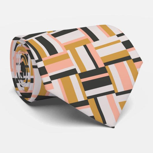 Geometrische vorm Patroon Stropdas (Opgerold)