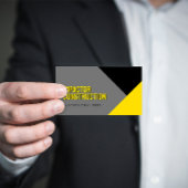 Geometrische vorm Zwart geel | Sans Serif Visitekaartje