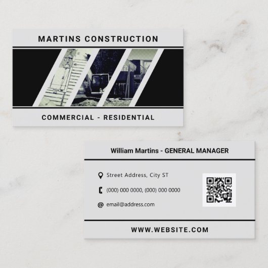 Geometrische vormconstructieplaats visitekaartje (Voorkant / Achterkant)