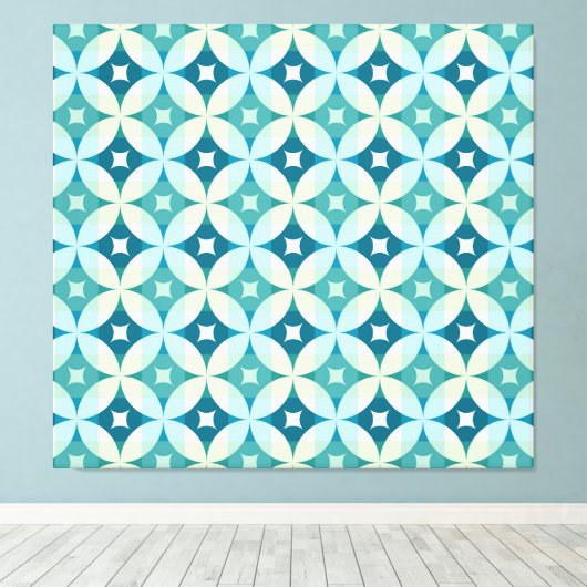 Geometrische vormen,  abstract behang. canvas afdruk (Insitu (Houten vloer))