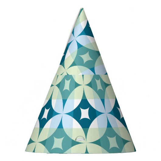 Geometrische vormen, abstract behang. feesthoedjes (Links)