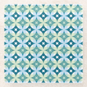 Geometrische vormen, abstract behang. glazen onderzetter