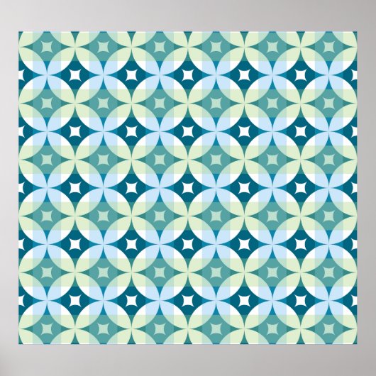 Geometrische vormen,  abstract behang. poster (Voorkant)