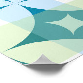 Geometrische vormen,  abstract behang. poster (Hoek)