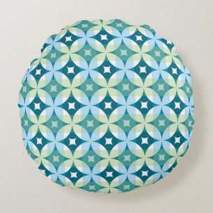 Geometrische vormen, abstract behang. rond kussen