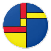 Geometrische vormen Abstract modern kunstpatroon Keramische Knop (Voorkant)