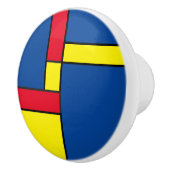 Geometrische vormen Abstract modern kunstpatroon Keramische Knop (Rechts)