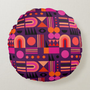 Geometrische vormen Abstract naadloos patroon. Rond Kussen