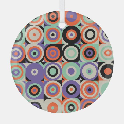 Geometrische vormen, Abstract ontwerp. Glas Ornament (Voorkant)