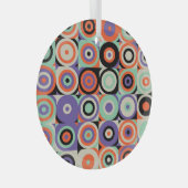 Geometrische vormen, Abstract ontwerp. Glas Ornament (Voorkant Rechts)