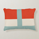 Geometrische vormen Abstract rood grijs Accent Kussen (Voorkant)