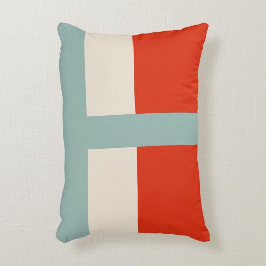 Geometrische vormen Abstract rood grijs Accent Kussen (Voorkant(Verticaal))