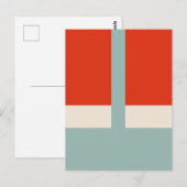 Geometrische vormen Abstract rood grijs Briefkaart (Voorkant / Achterkant)