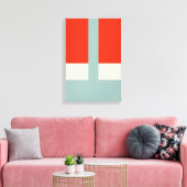 Geometrische vormen Abstract rood grijs Canvas Afdruk (Insitu (Woonkamer))