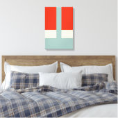 Geometrische vormen Abstract rood grijs Canvas Afdruk (Insitu (Slaapkamer))