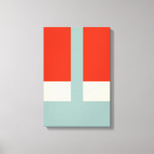 Geometrische vormen Abstract rood grijs Canvas Afdruk (Voorkant)