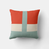 Geometrische vormen Abstract rood grijs Kussen (Achterkant)